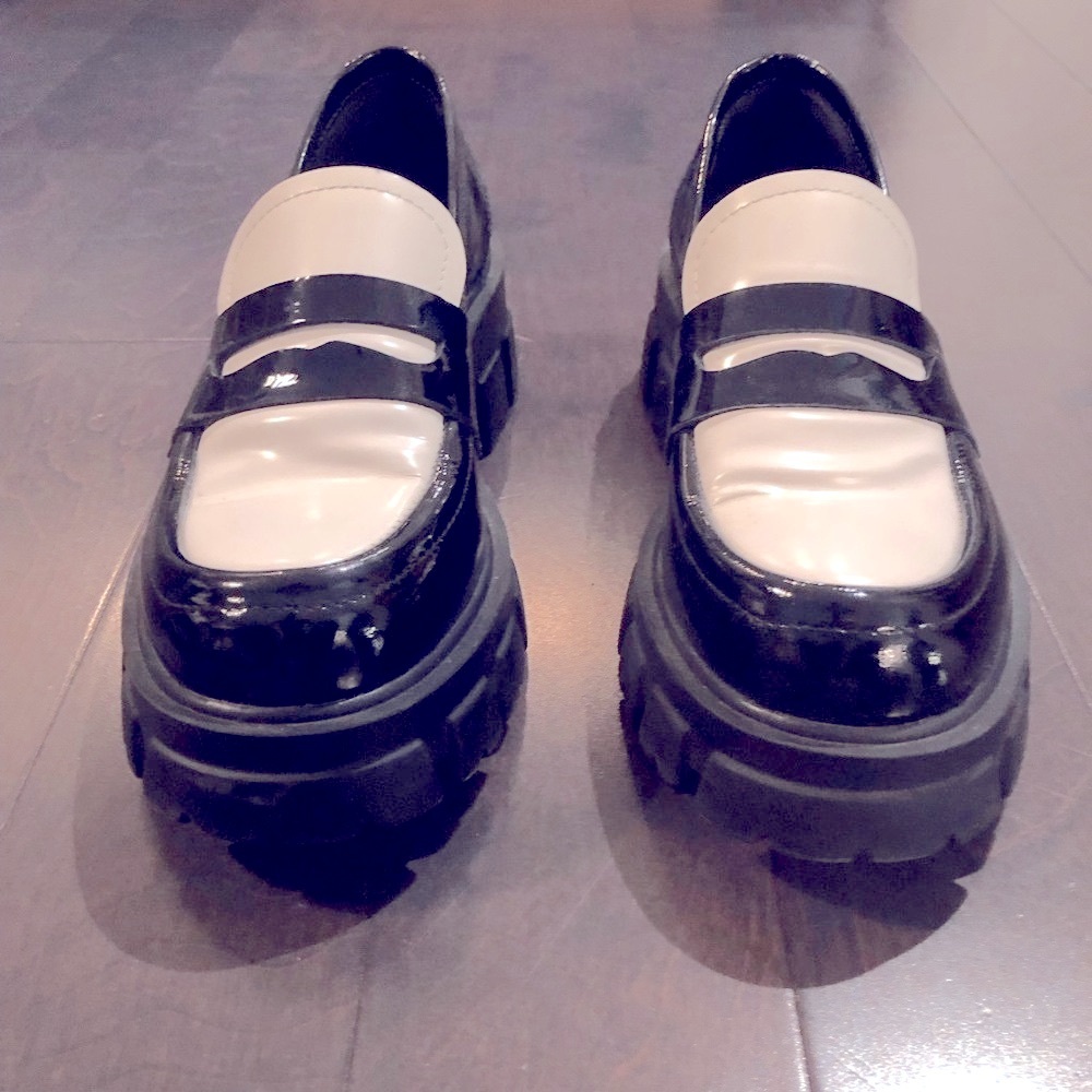 Stylish Black and White Loafers